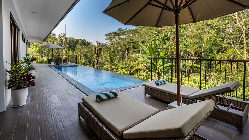 Pala Ubud - Villa Seraya A - Relax under shady weather by the cantilever pool